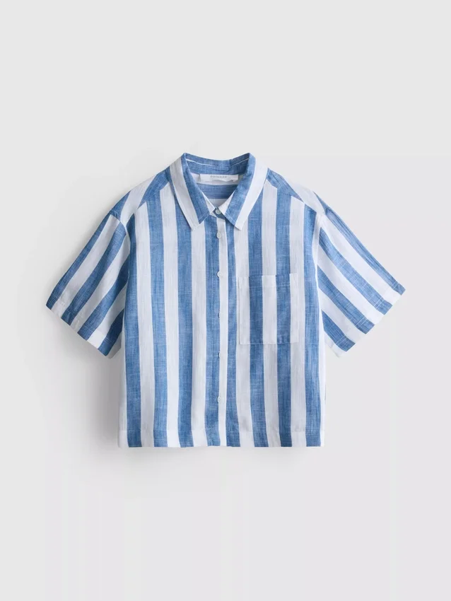 Camisa de playa holgada a rayas