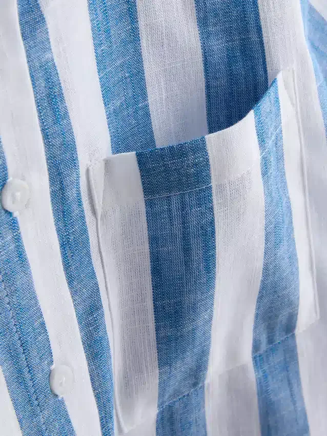 Camisa de playa holgada a rayas