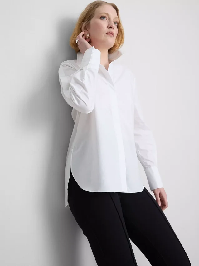 Camisa de popelín adaptativa