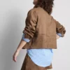 Camisa holgada de imitación de gamuza