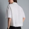 Camisa holgada de manga corta de algodón de primera calidad