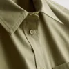 Camisa holgada de manga corta de algodón de primera calidad