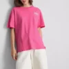 Camisa oversize de color habana con estampado gráfico, con alto contenido de algodón