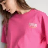 Camisa oversize de color habana con estampado gráfico, con alto contenido de algodón