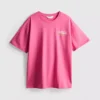 Camisa oversize de color habana con estampado gráfico, con alto contenido de algodón