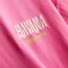 Camisa oversize de color habana con estampado gráfico, con alto contenido de algodón