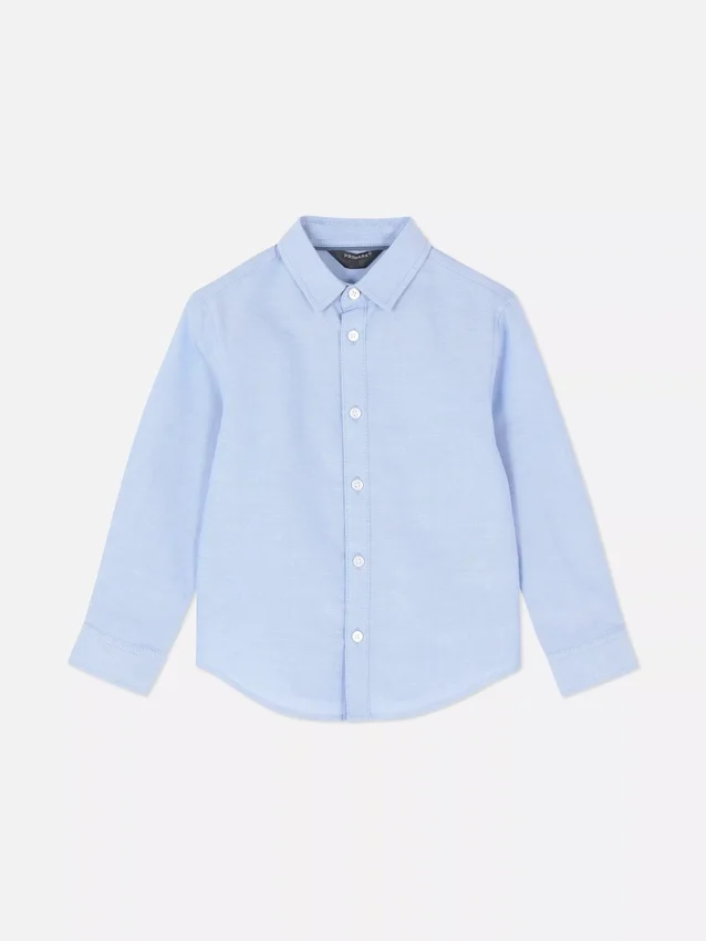 Camisa Oxford de manga larga para niños pequeños
