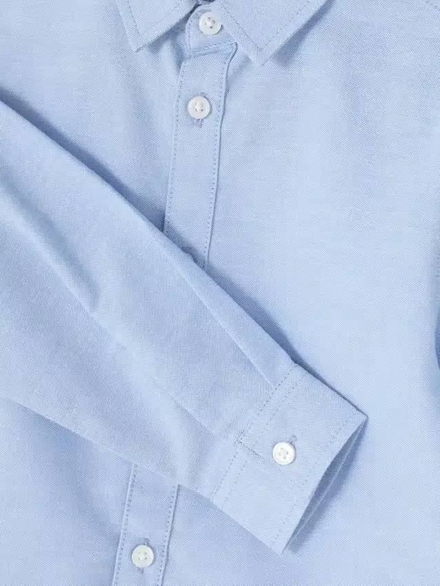 Camisa Oxford de manga larga para niños pequeños