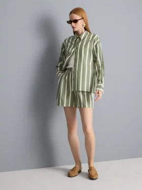 Camisas a rayas de popelín de algodón