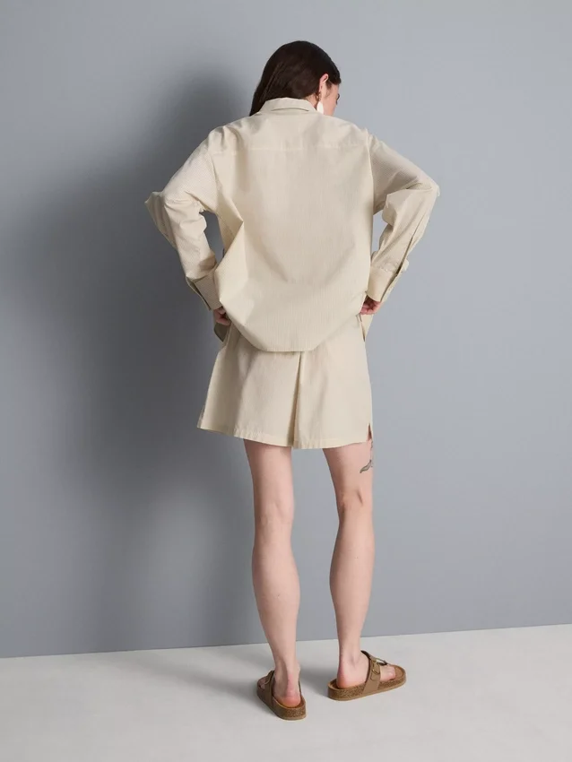 Camisas a rayas de popelín de algodón