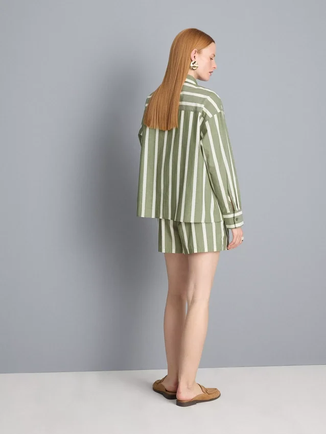 Camisas a rayas de popelín de algodón