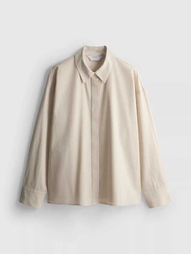 Camisas a rayas de popelín de algodón