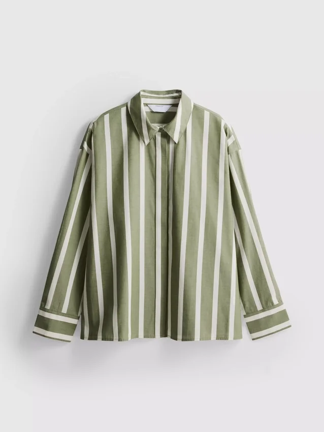 Camisas a rayas de popelín de algodón