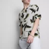 Camisas botánicas de manga corta con botones