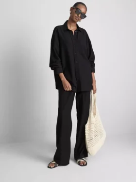 Camisas clásicas de mezcla de algodón con botones
