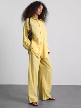 Camisas clásicas de mezcla de algodón con botones