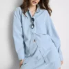 Camisas clásicas de mezcla de algodón con botones
