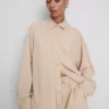 Camisas clásicas de mezcla de algodón con botones