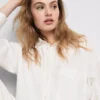 Camisas clásicas de mezcla de algodón con botones