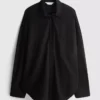 Camisas clásicas de mezcla de algodón con botones