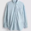 Camisas clásicas de mezcla de algodón con botones