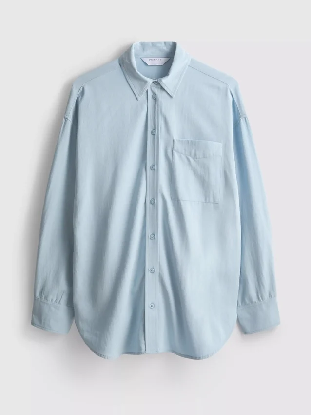 Camisas clásicas de mezcla de algodón con botones