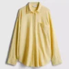 Camisas clásicas de mezcla de algodón con botones