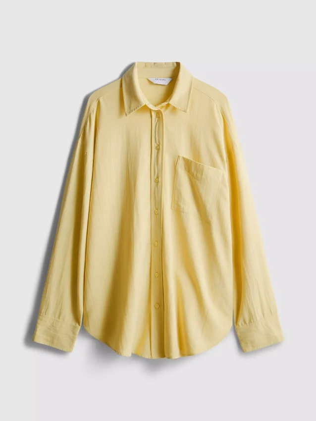 Camisas clásicas de mezcla de algodón con botones