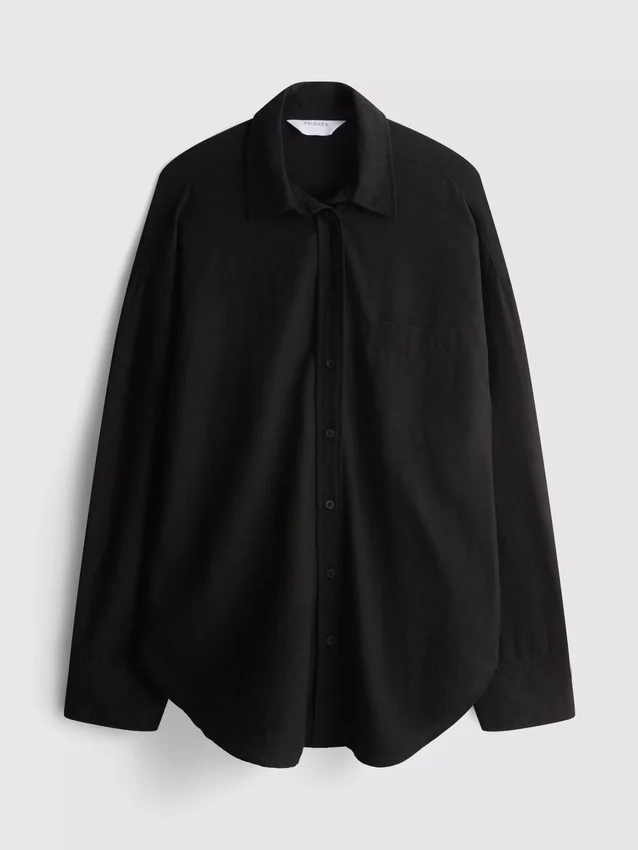 Camisas clásicas de mezcla de algodón con botones