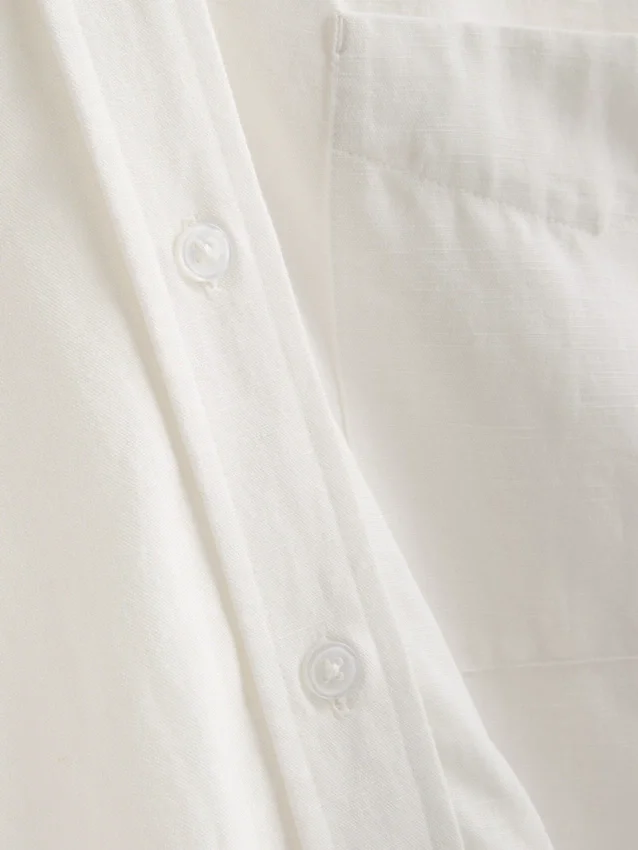 Camisas clásicas de mezcla de algodón con botones