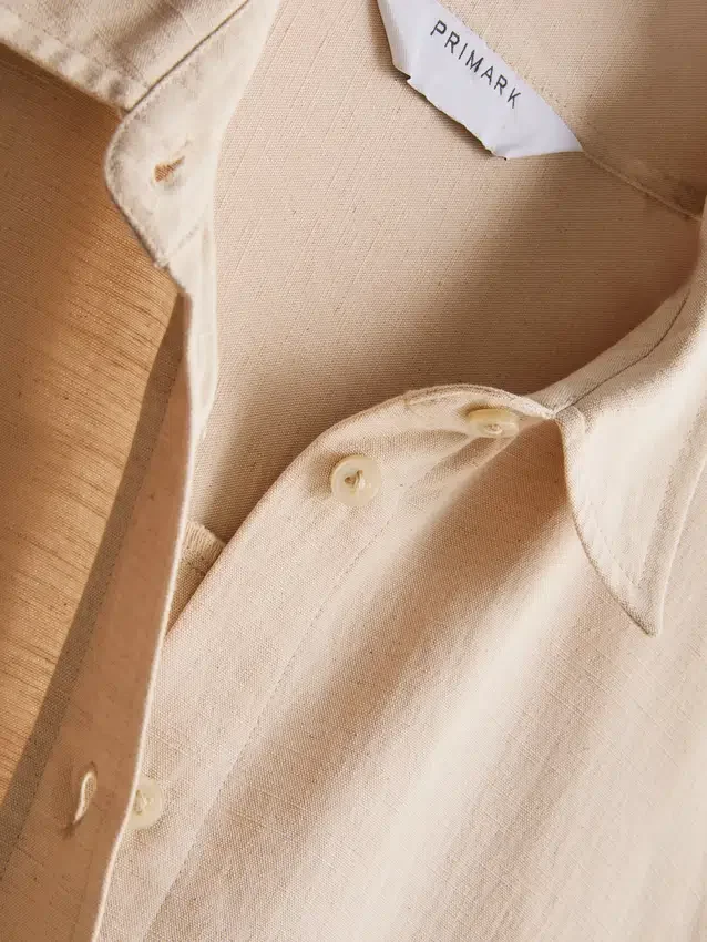 Camisas clásicas de mezcla de algodón con botones