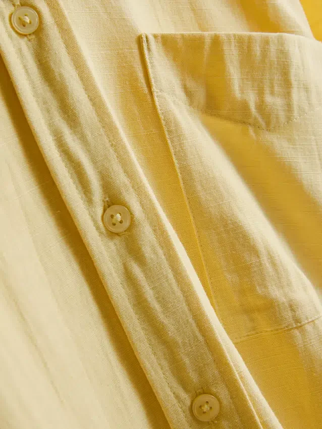 Camisas clásicas de mezcla de algodón con botones