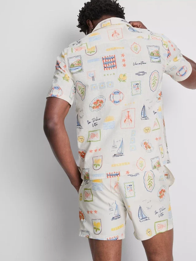 Camisas con cuello rever «Postcard»