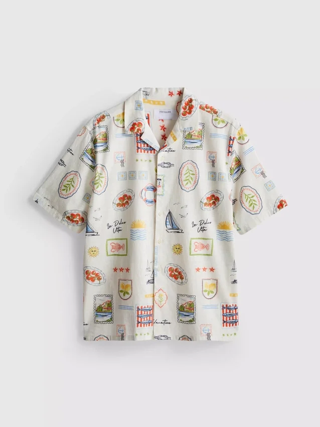 Camisas con cuello rever «Postcard»