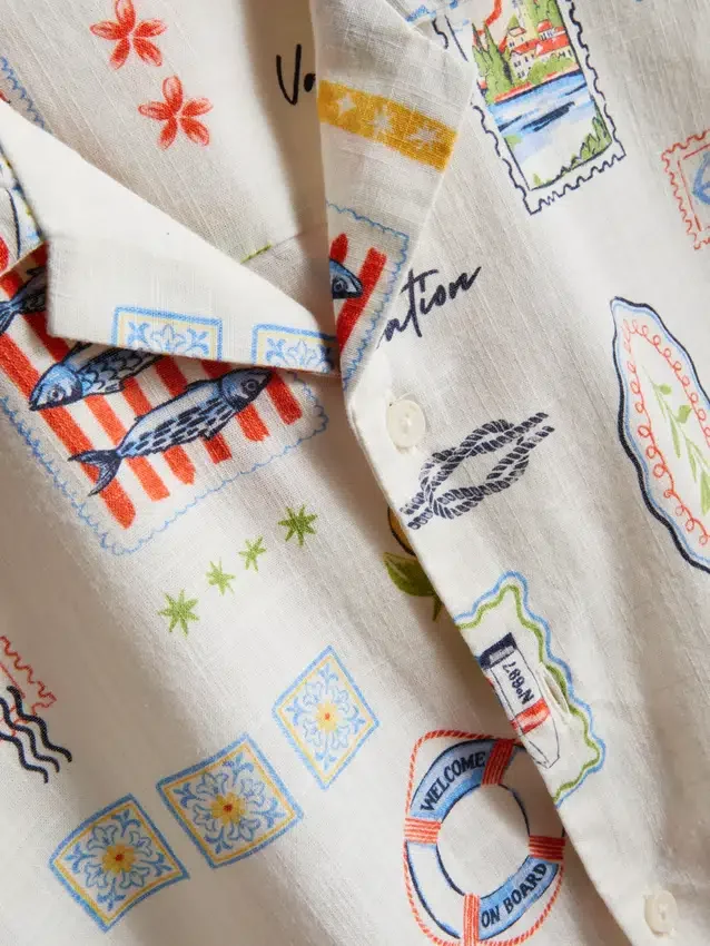 Camisas con cuello rever «Postcard»