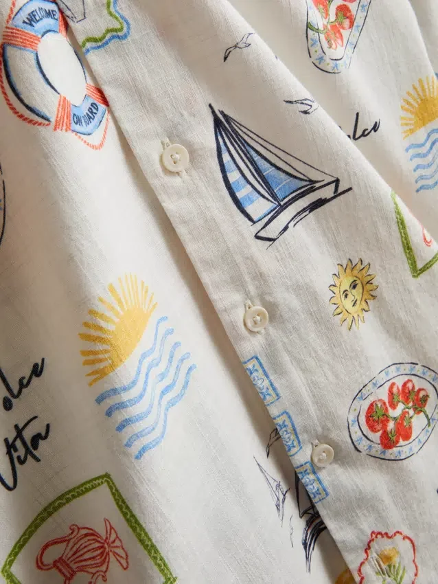 Camisas con cuello rever «Postcard»