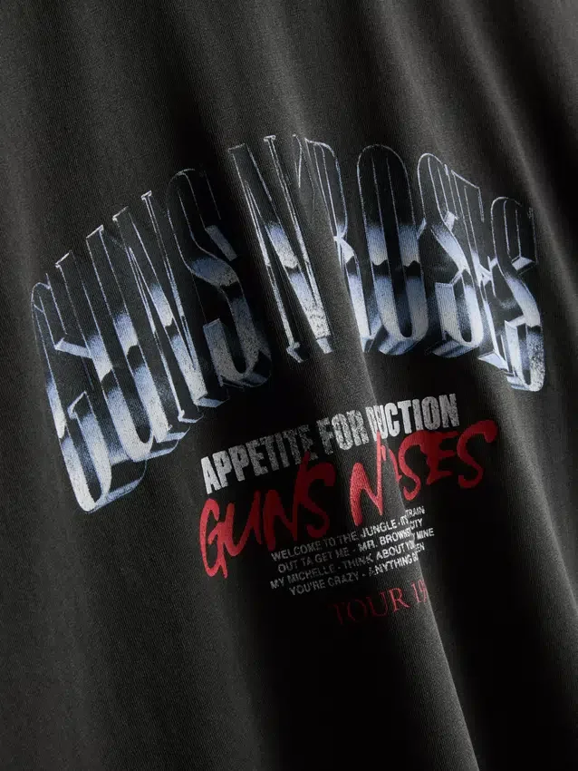 Camisas con diseño gráfico de Guns N’ Roses