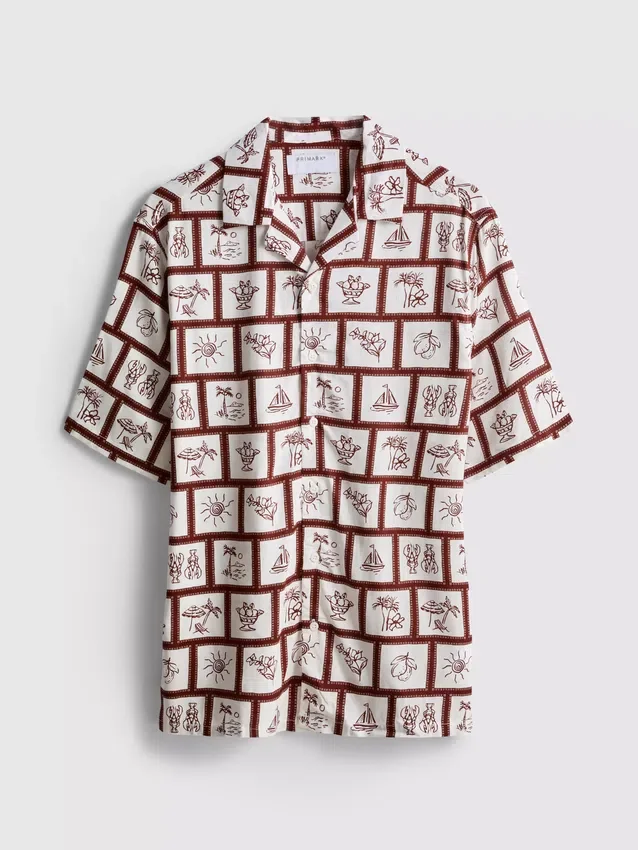 Camisas con estampado de azulejos costeros