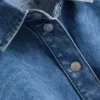 Camisas cortas de corte cuadrado en denim de algodón