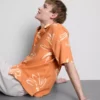 Camisas de estilo vacacional con estampado floral abstracto