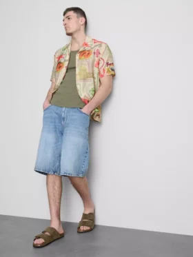 Camisas de manga corta con botones «Tropical Postcard»