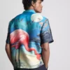 Camisas de manga corta con botones y estampado de flamencos