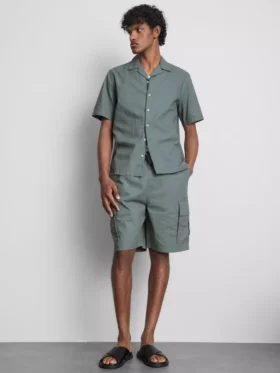 Camisas de manga corta de mezcla de lino