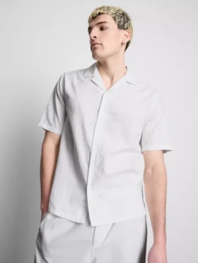 Camisas de manga corta de mezcla de lino