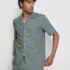 Camisas de manga corta de mezcla de lino