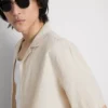 Camisas de manga corta de mezcla de lino