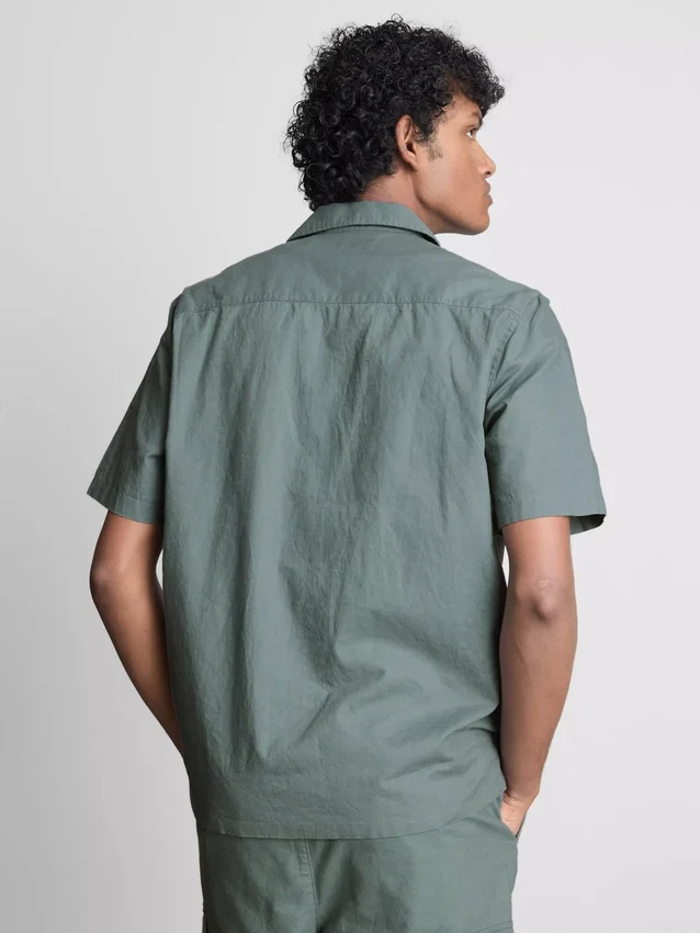 Camisas de manga corta de mezcla de lino