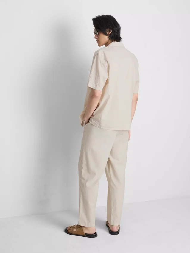 Camisas de manga corta de mezcla de lino