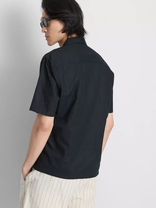 Camisas de manga corta de mezcla de lino