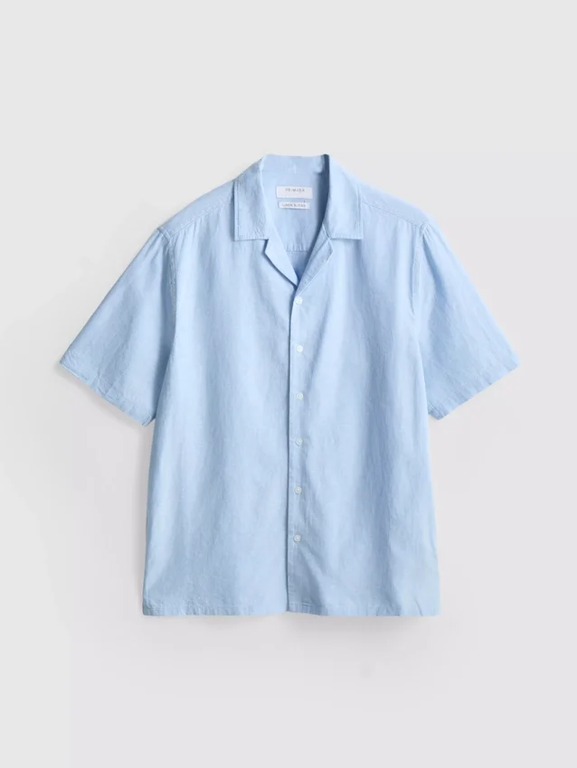 Camisas de manga corta de mezcla de lino